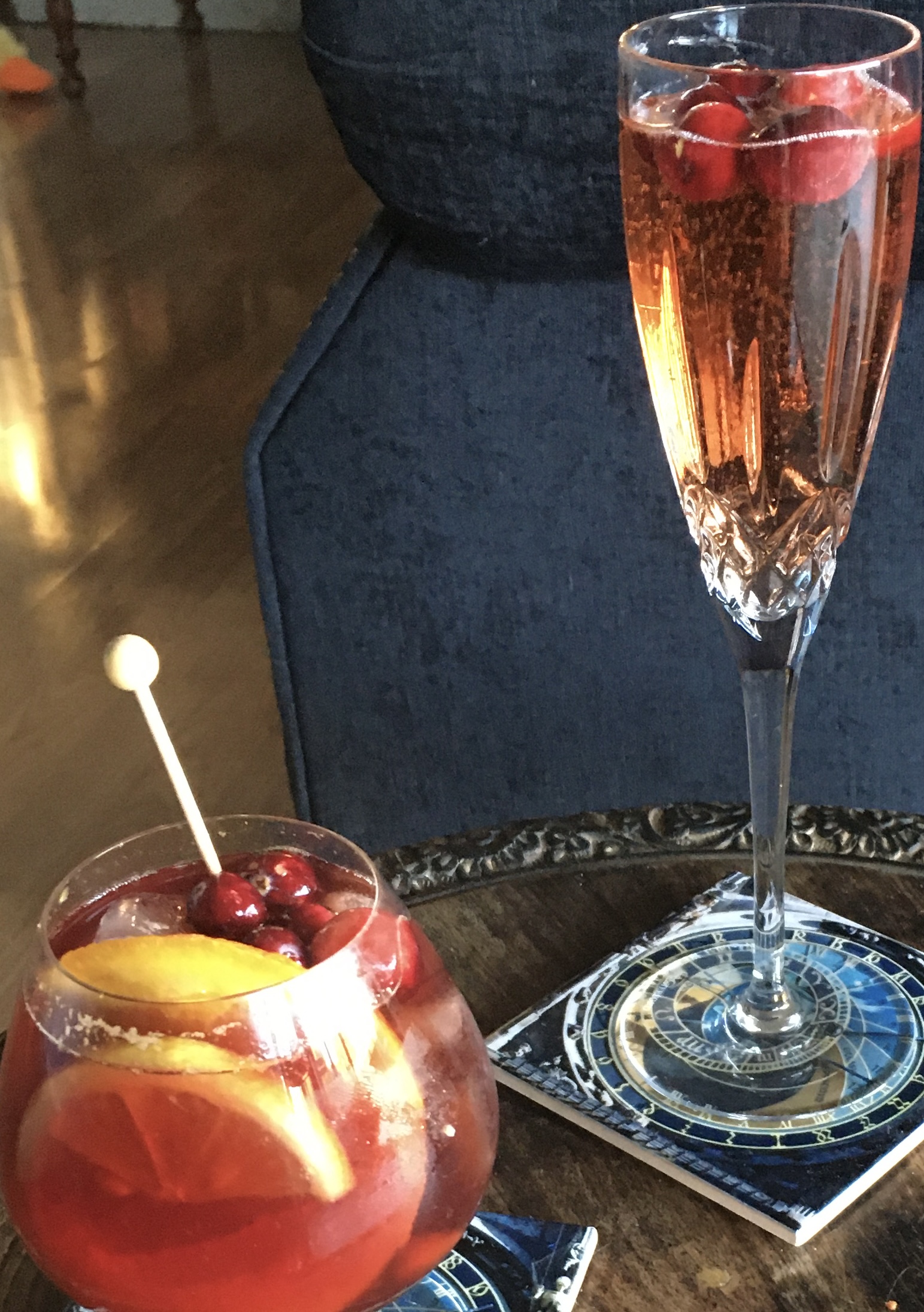 Holiday Old Fashioned and Kir Royale